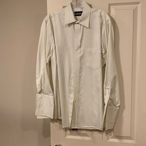 Very light green Tasso Elba dress shirt with cuffs for cuff links